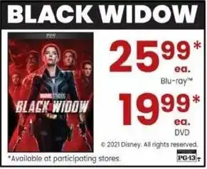Albertsons Black Widow DVD offer