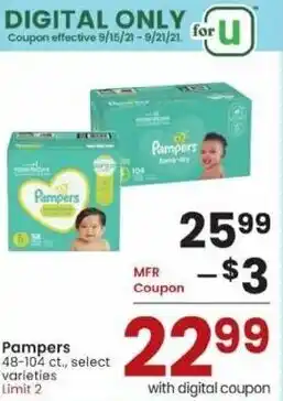 Albertsons Pampers offer
