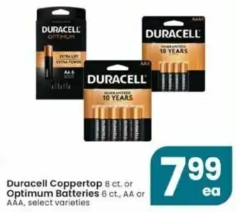 Albertsons Duracell Coppertop Or Optimum Batteries offer