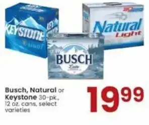 Albertsons Busch, Natural Or Keystone offer