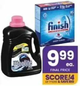 Albertsons Finish Powerball, Woolite Laundry Detergent offer