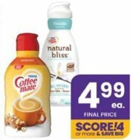 Albertsons Coffee Mate, Natural Bliss offer