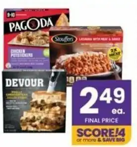 Albertsons Pagoda,Devour, Stouffer's offer