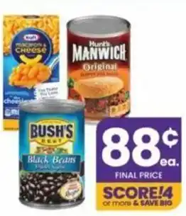Albertsons Bush's Black Beans, Manwich , Macaroni & Cheese offer