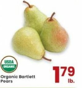 Albertsons Organic Bartlett Pears offer