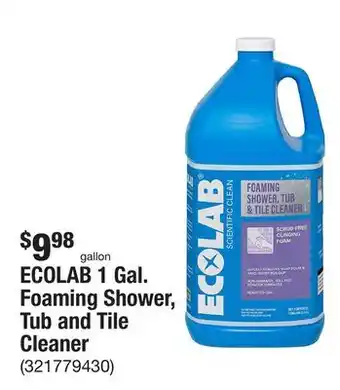 The Home Depot Ecolab 1 gal. foaming shower, tub and tile cleaner offer