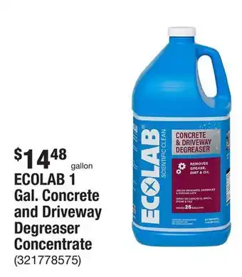 The Home Depot Ecolab 1 gal. concrete and driveway degreaser concentrate offer