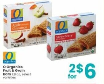 Albertsons O Organics Fruit & Grain Bars offer