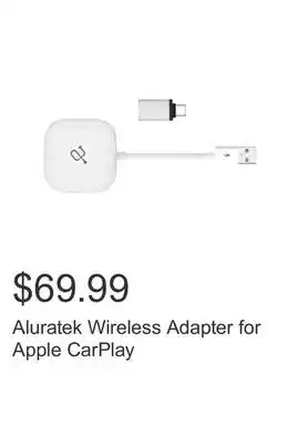 Costco Aluratek wireless adapter for apple carplay offer