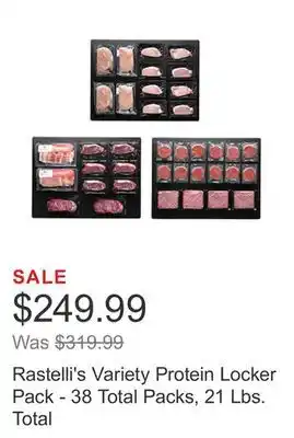Costco Rastelli's variety protein locker pack - 38 total packs, 21 lbs. total offer