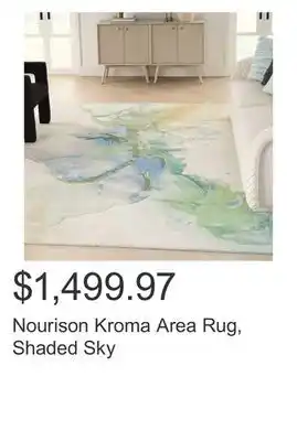 Costco Nourison kroma area rug, shaded sky offer