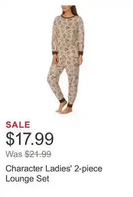 Costco Character ladies' 2-piece lounge set offer