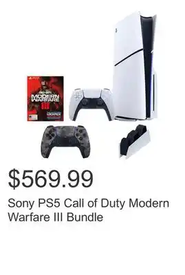 Costco Sony ps5 call of duty modern warfare iii bundle offer