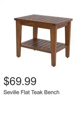 Costco Seville flat teak bench offer