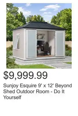Costco Sunjoy esquire 9' x 12' beyond shed outdoor room - do it yourself offer