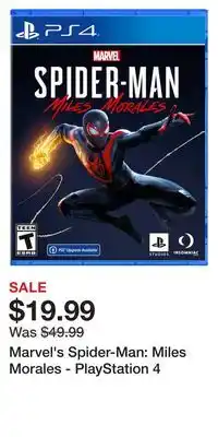 Game Stop Marvel's spider-man: miles morales - playstation 4 offer