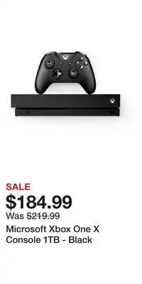 Game Stop Microsoft xbox one x console 1tb - black offer
