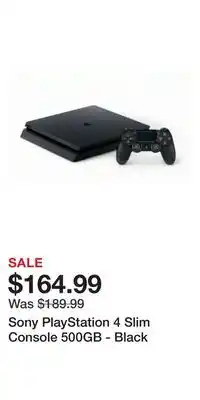Game Stop Sony playstation 4 slim console 500gb - black offer
