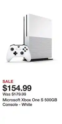 Game Stop Microsoft xbox one s 500gb console - white offer