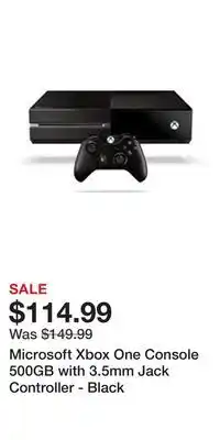 Game Stop Microsoft xbox one console 500gb with 3.5mm jack controller - black offer