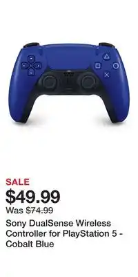 Game Stop Sony dualsense wireless controller for playstation 5 - cobalt blue offer