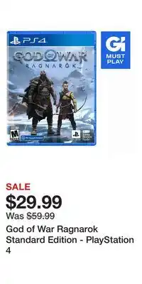 Game Stop God of war ragnarok standard edition - playstation 4 offer