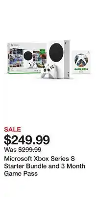 Game Stop Microsoft xbox series s starter bundle and 3 month game pass offer