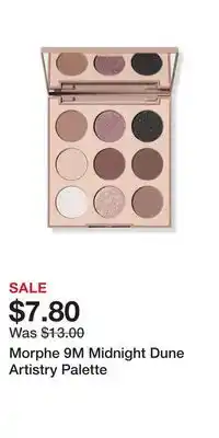 Ulta Beauty Morphe 9m midnight dune artistry palette offer