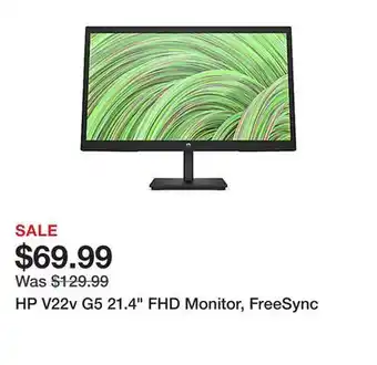 Office Depot Hp v22v g5 21.4 fhd monitor, freesync offer