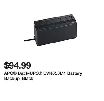 Office Depot Apc back-ups bvn650m1 battery backup, black offer