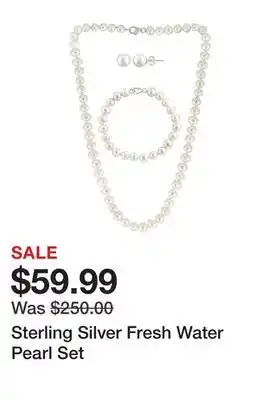 Belk Sterling silver fresh water pearl set offer
