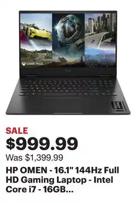 Best Buy Hp omen - 16.1 144hz full hd gaming laptop - intel core i7 - 16gb memory - nvidia geforce rtx 4050 - 1tb ssd - shadow black offer