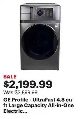 Best Buy Ge profile - ultrafast 4.8 cu ft large capacity all-in-one electric washer/dryer combo with ventless heat pump technology - c offer