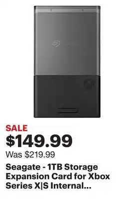 Best Buy Seagate - 1tb storage expansion card for xbox series x|s internal nvme ssd - black offer