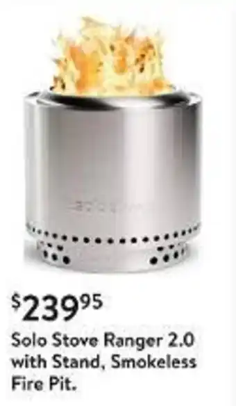 Walmart Solo Stove Ranger 2.0 with Stand, Smokeless Fire Pit. offer