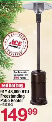Ace Hardware 91 48,000 btu freestanding patio heater offer