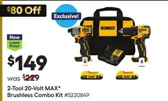 Lowe's 2-tool 20-volt max f brushless combo kit offer