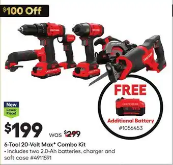 Lowe's 6-tool 20-volt max f combo kit offer