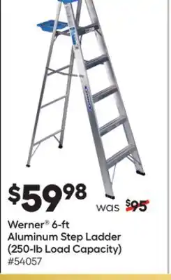 Lowe's Werner 6-ft aluminum step ladder offer