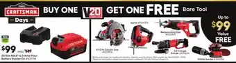 Lowe's 20-volt maxf 4.0-amp hour battery starter kit offer