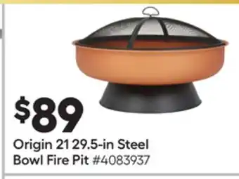 Lowe's Origin 21 29.5-in steel bowl fire pit offer