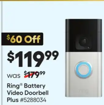 Lowe's Ring battery video doorbell plus offer