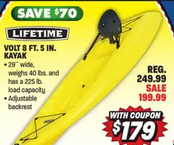 Big 5 Lifetime volt 8'5 kayak offer