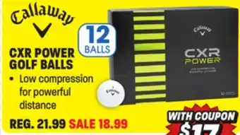Big 5 Callaway cxr power golf balls - 1-dozen offer