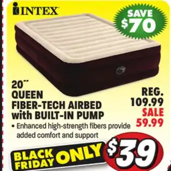 Big 5 Intex 20 queen fiber-tech airbed with bip offer