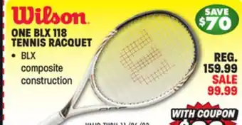 Big 5 Wilson one blx 118 tennis racquet offer