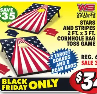 Big 5 Wild sports stars and stripes 2' x 3' cornhole bag toss game offer