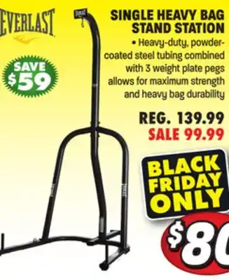 Big 5 Everlast single heavy bag stand station offer