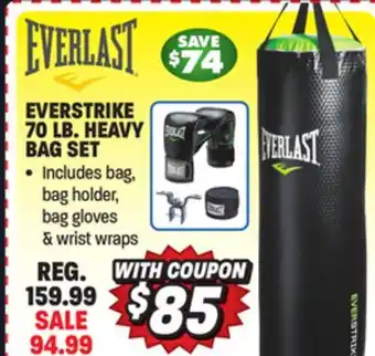 Big 5 Everlast 70-lb. everstrike heavy bag kit offer