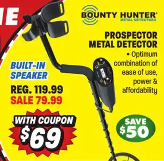 Big 5 Bounty hunter prospector metal detector offer